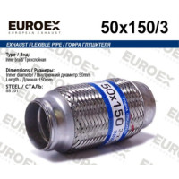 Гофра глушителя 50х150 InnerBraid EUROEX (3х слойная)